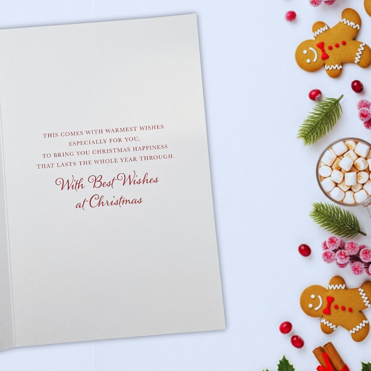 General Christmas Card - Postbox Wreath