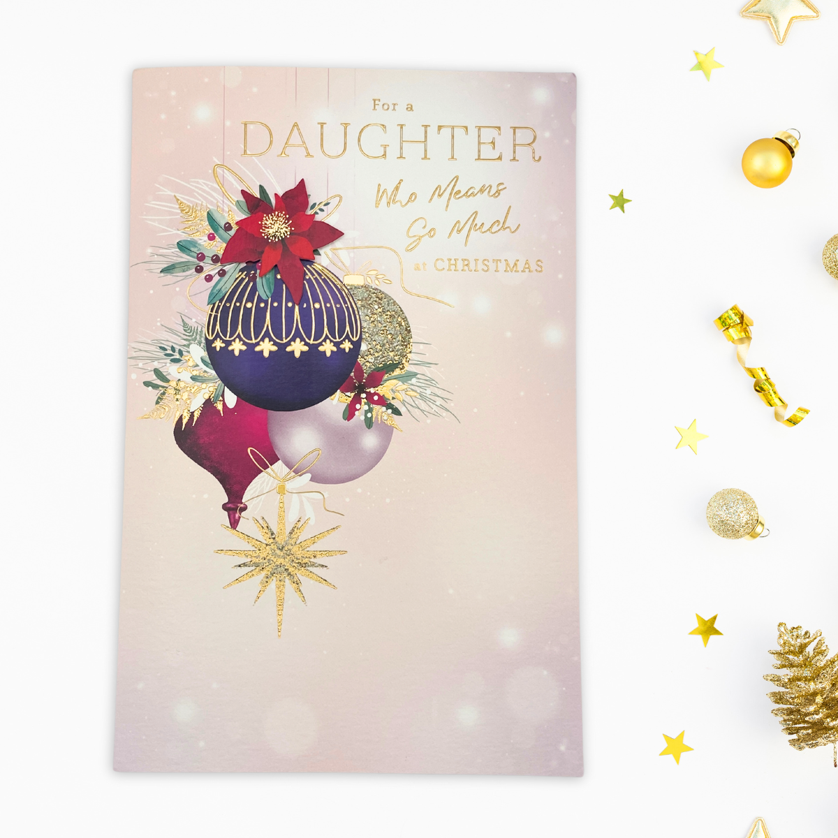 Daughter Large Christmas Card - A Daughter Who Means So Much