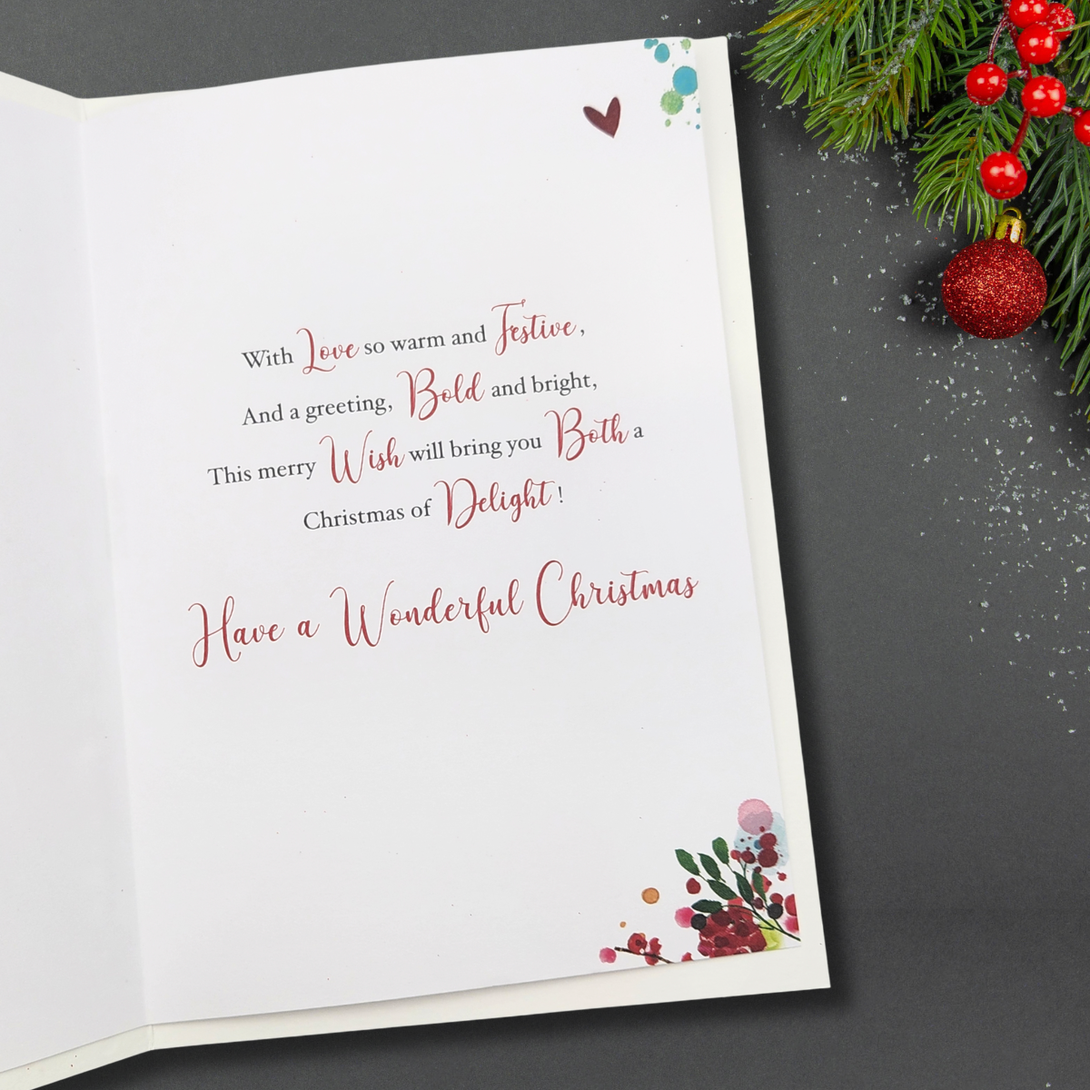 Daughter & Son-In-Law Christmas Card - Hedgehog Stockings