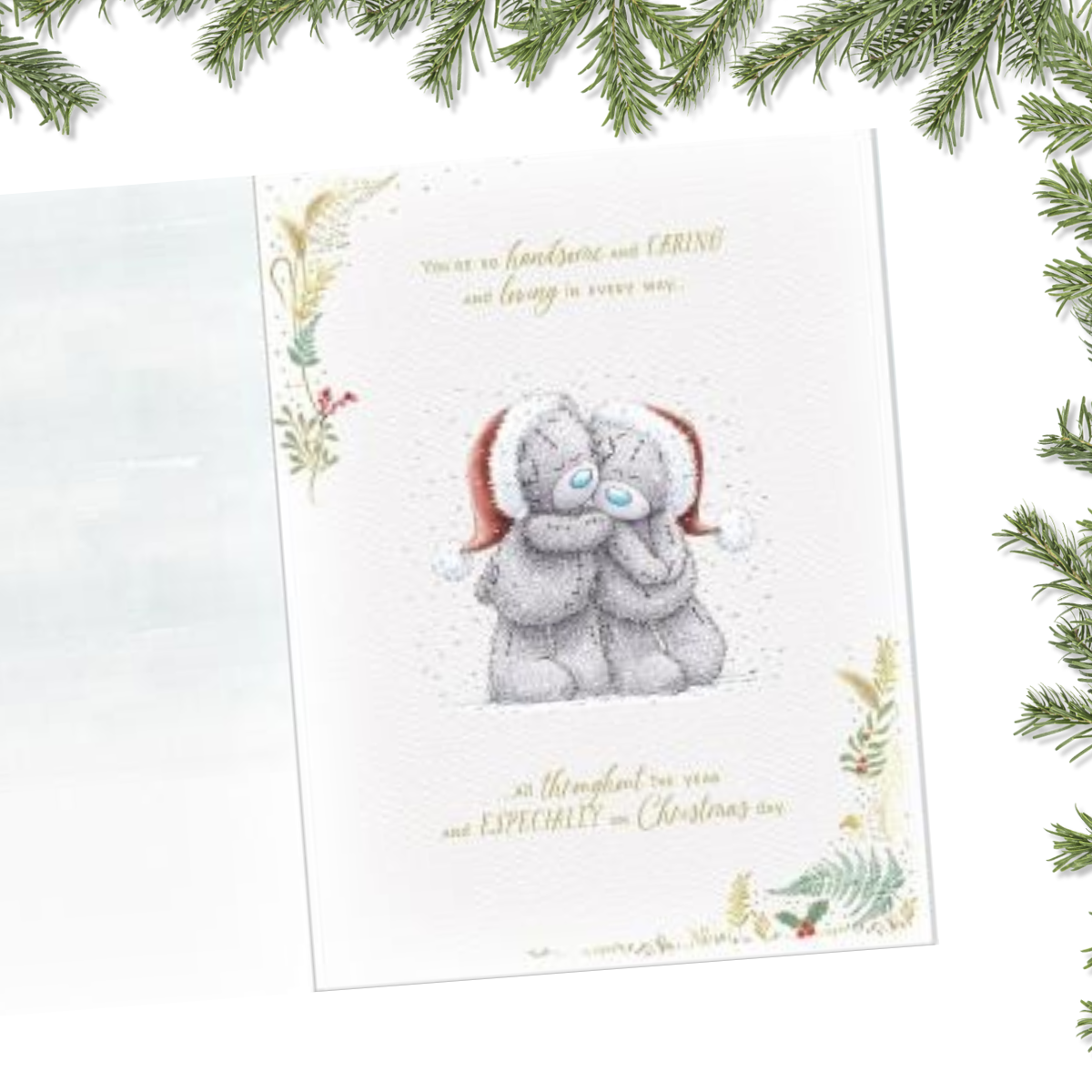 Fiancé Boxed Christmas Card - Me To You Bears Holding Hands