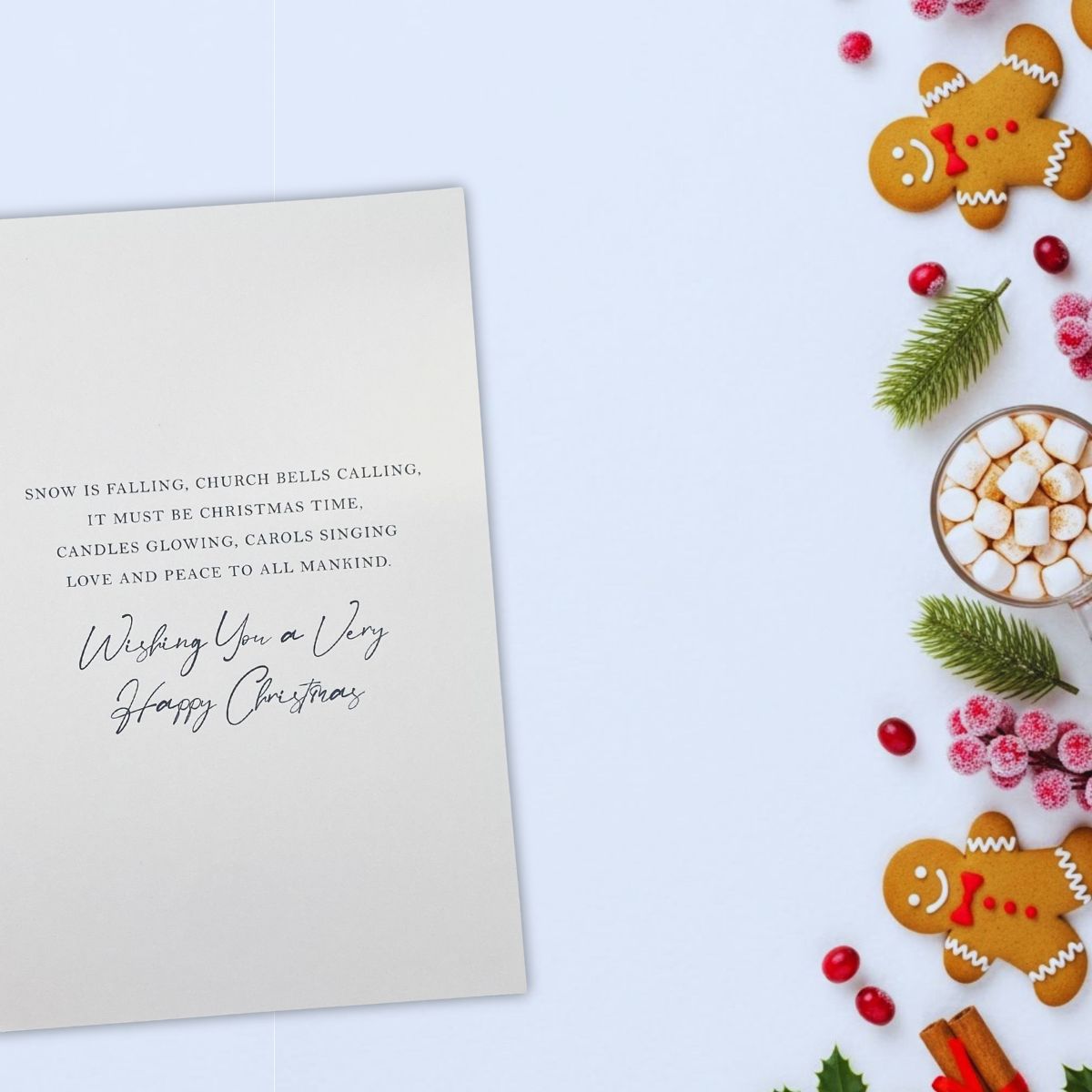 Christmas Blessings Christmas Card - Snowy Church Walk