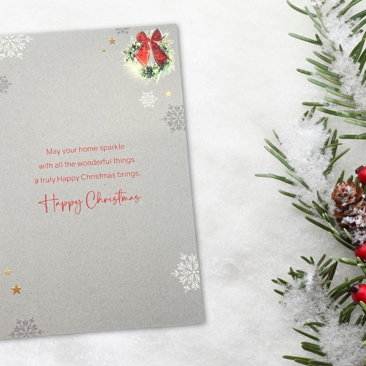 Our House To Yours Christmas Card - Grace Fireplace