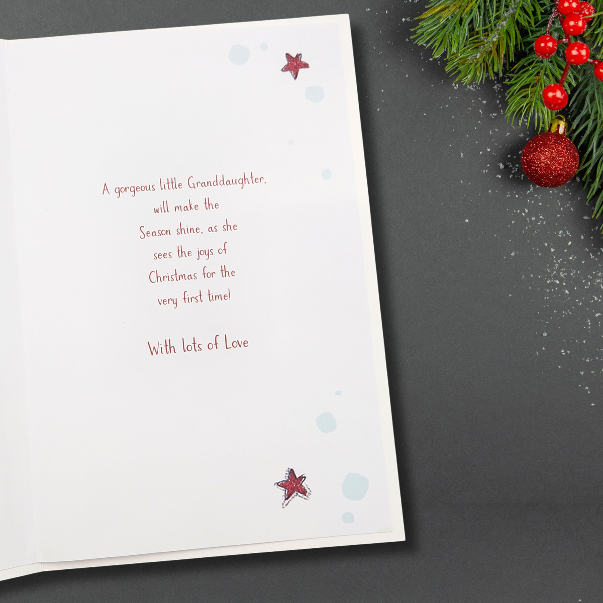 Granddaughter 1st Christmas Card - Poppets