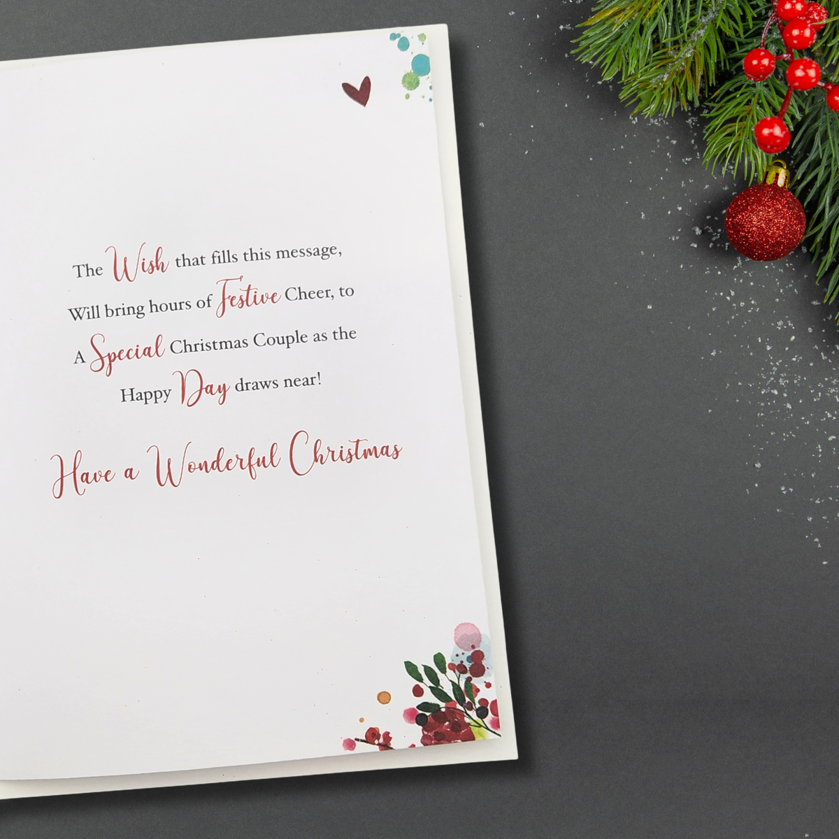 Special Couple Christmas Card - Hedgehog Stockings