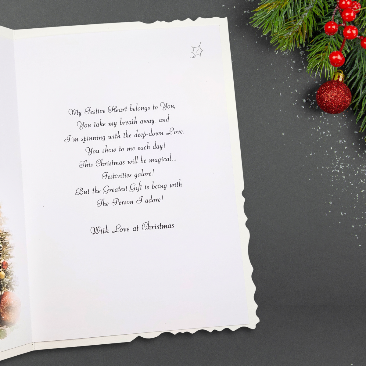 Partner Christmas Card - Velvet Holly Cottage