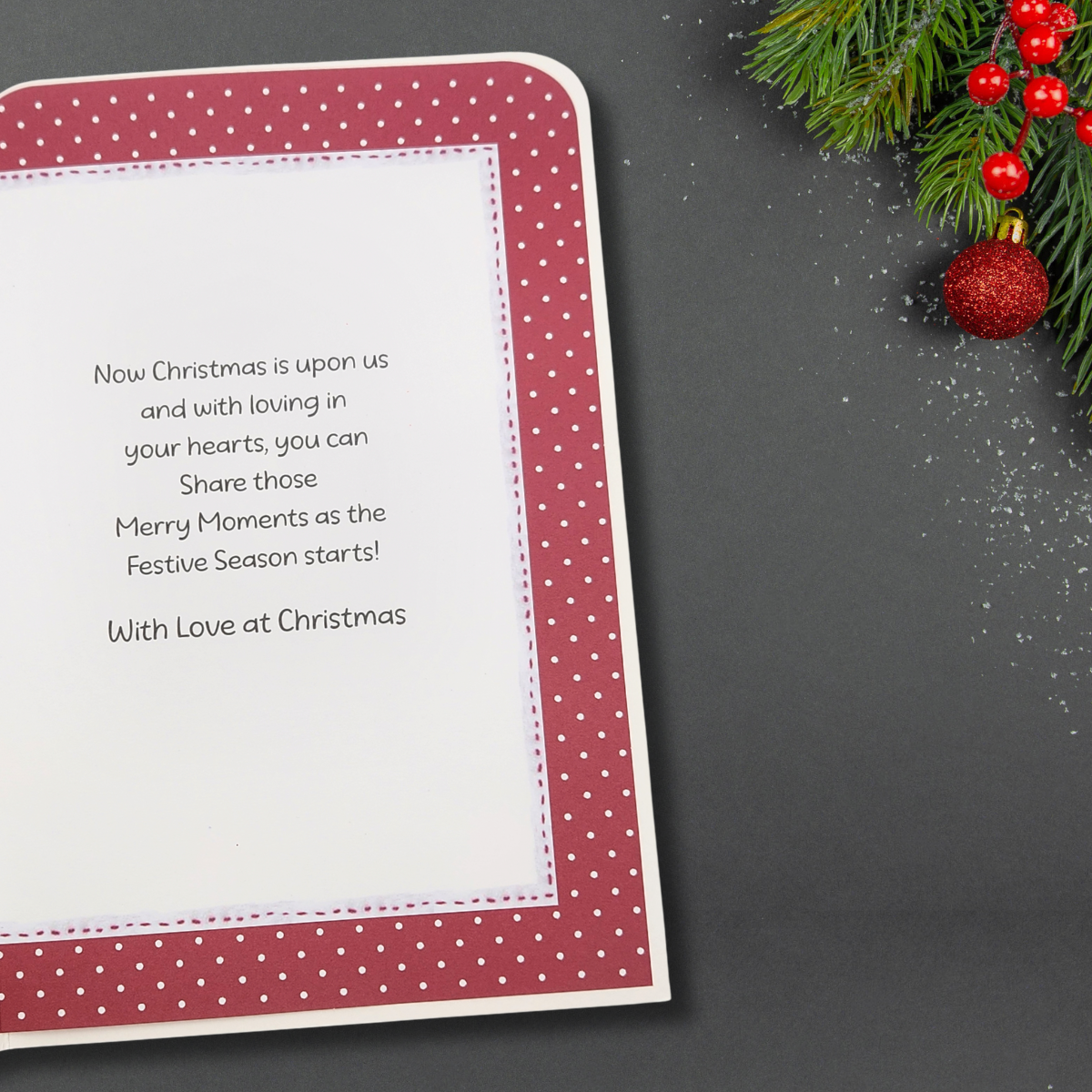 Son & Girlfriend Christmas Card - Fudge & Friends Ski Lift