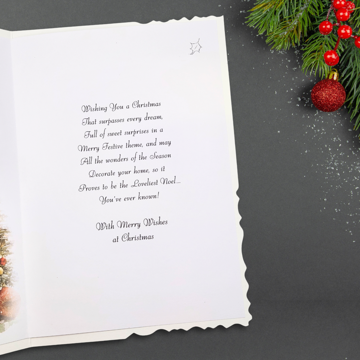 Sister & Brother-In-Law Christmas Card - Velvet Holly Cottage