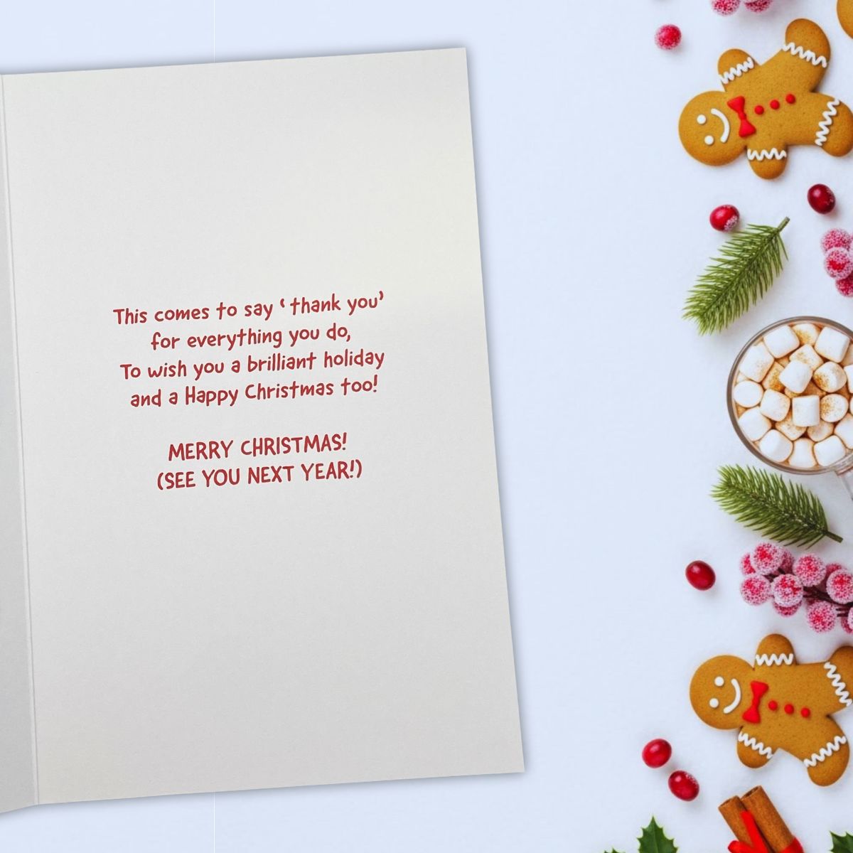 Teacher Christmas Card - School Snowman