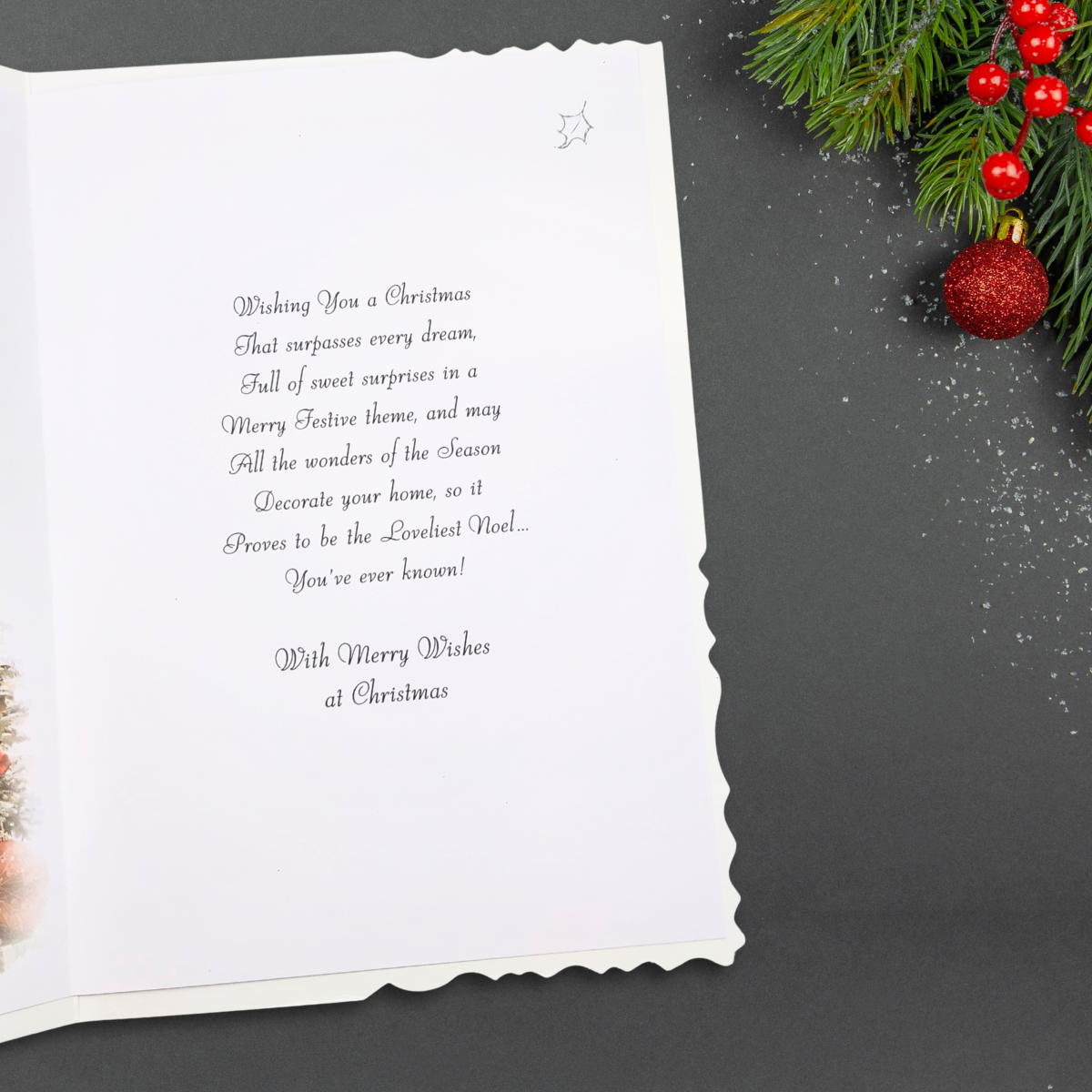 Brother & Sister-In-Law Christmas Card - Velvet Holly Cottage