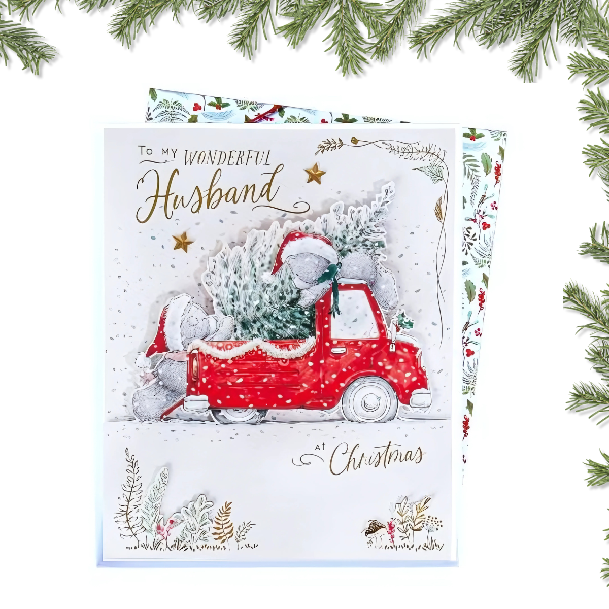 Husband Boxed Christmas Card - Me To You Bears Christmas Tree