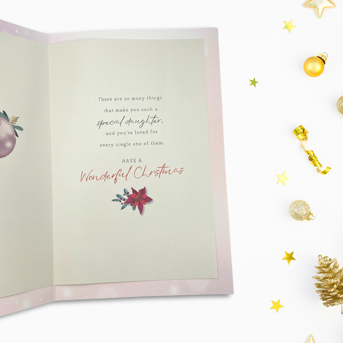 Daughter Large Christmas Card - A Daughter Who Means So Much