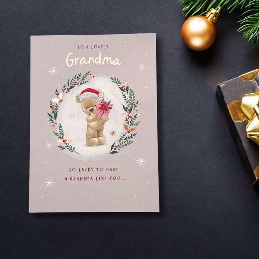 Grandma Christmas Card - Nutmeg & Gift