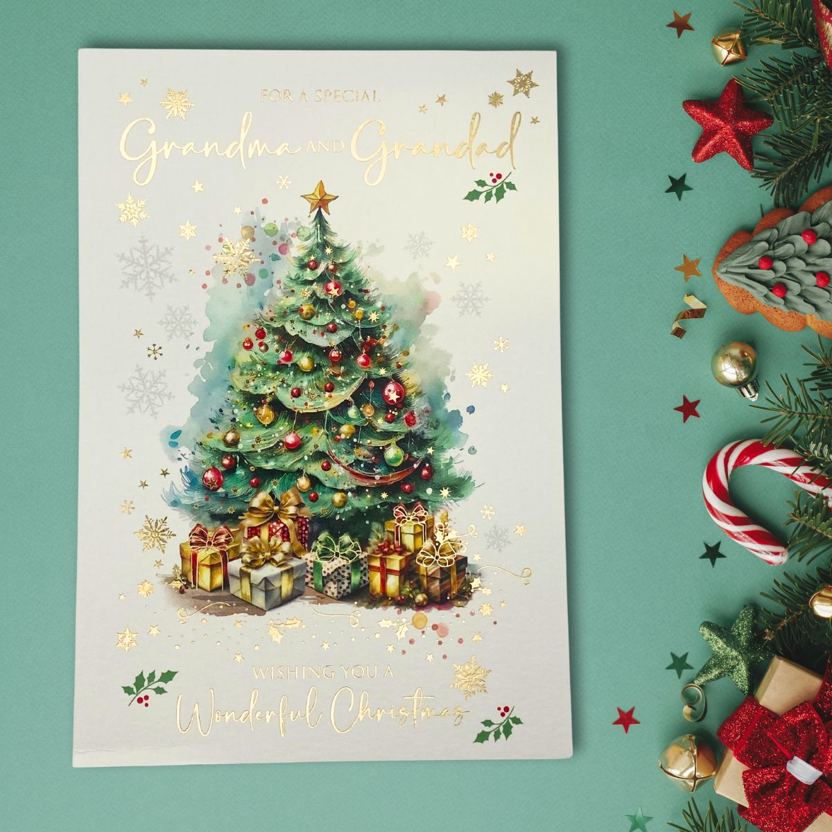 Grandma & Grandad Christmas Card - Christmas Tree