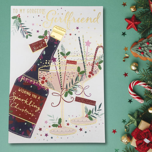 Girlfriend Christmas Card - Sparkling Christmas