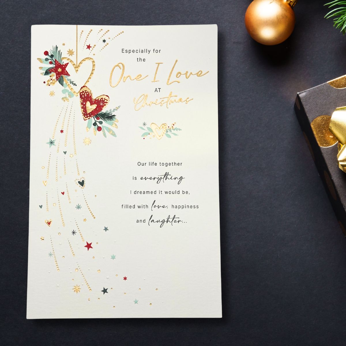 One I Love Large Christmas Card - Word Portraits