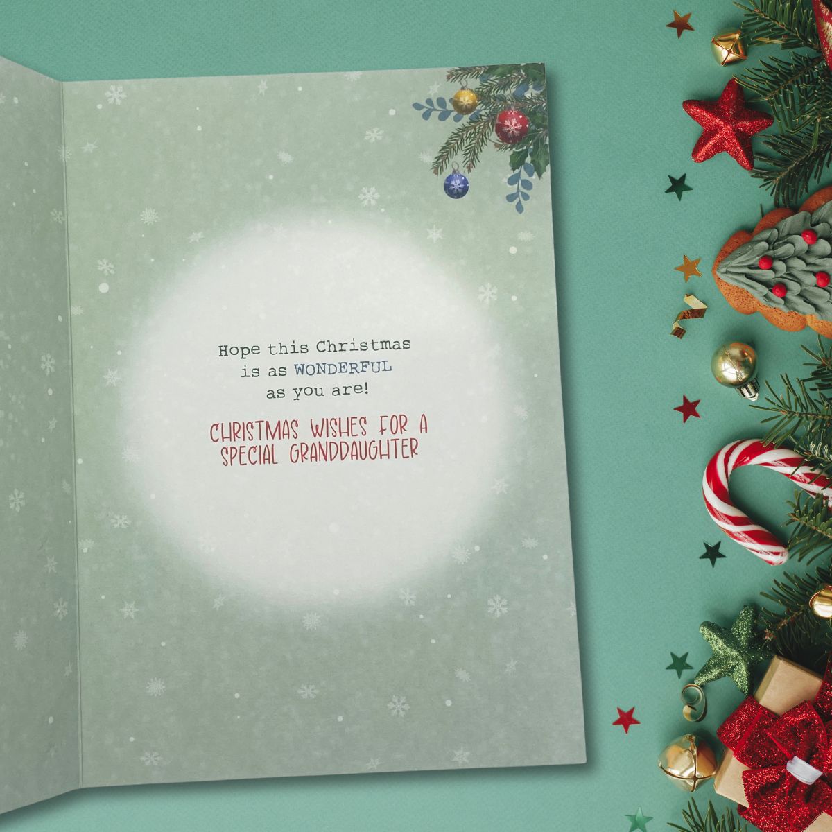 Granddaughter Christmas Card - Hartley Hedgehog