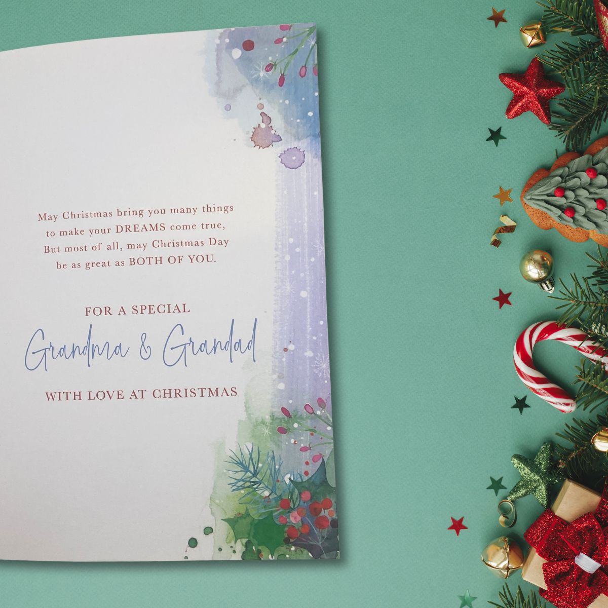 Grandma & Grandad Christmas Card - Snowy Stroll