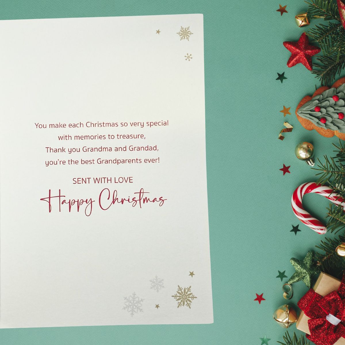 Grandma & Grandad Christmas Card - Christmas Tree