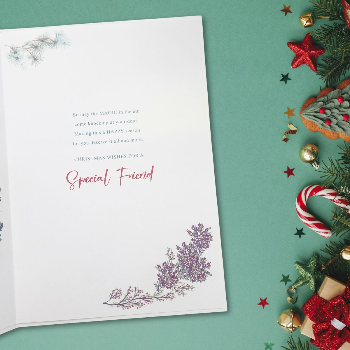 Friend Christmas Card - Snowman & Postbox