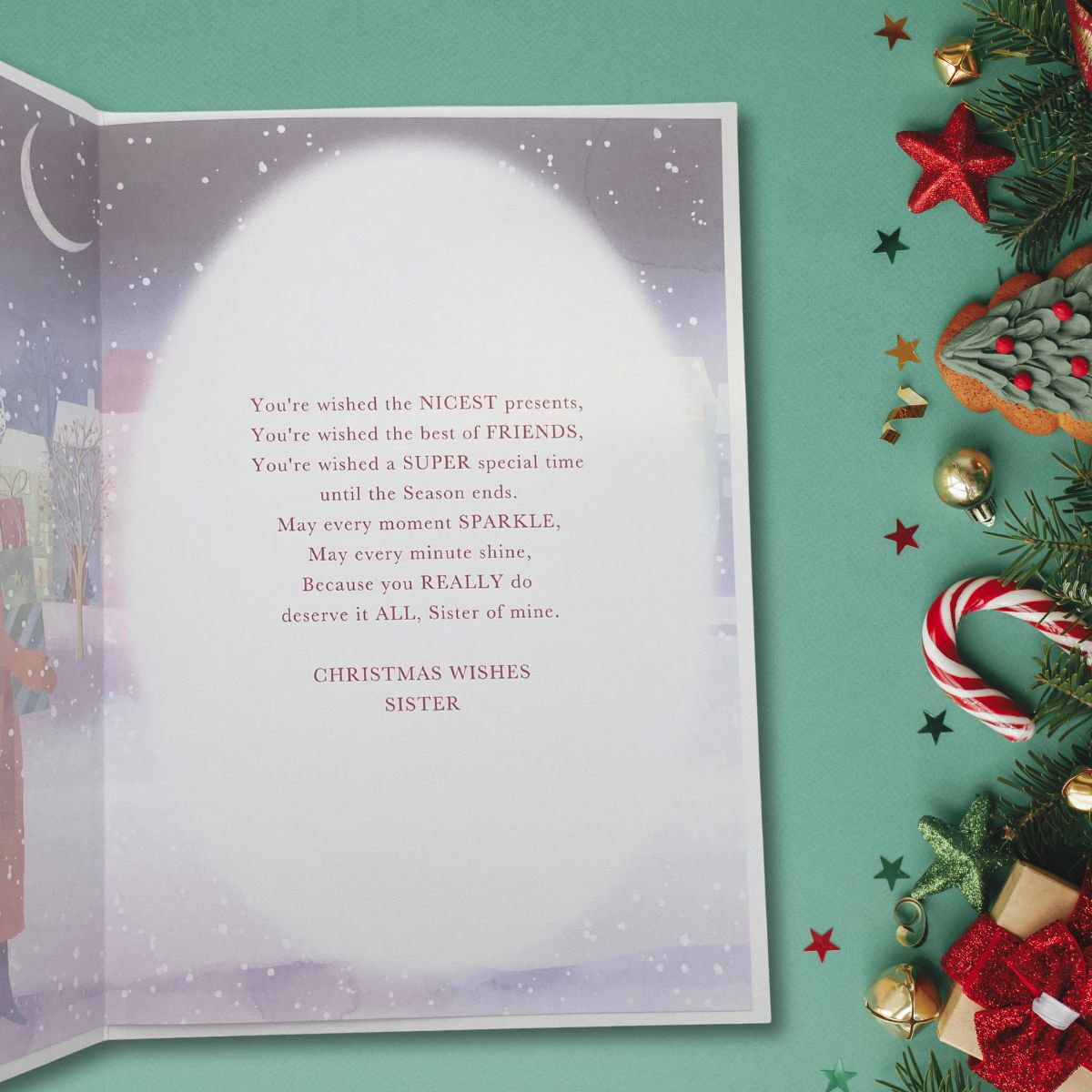 Sister Christmas Card - Ferris Wheel