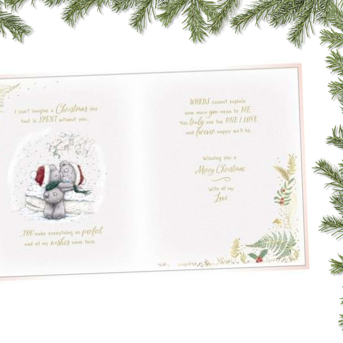 One I Love Boxed Christmas Card - Me To You Bears Wearing Scarves