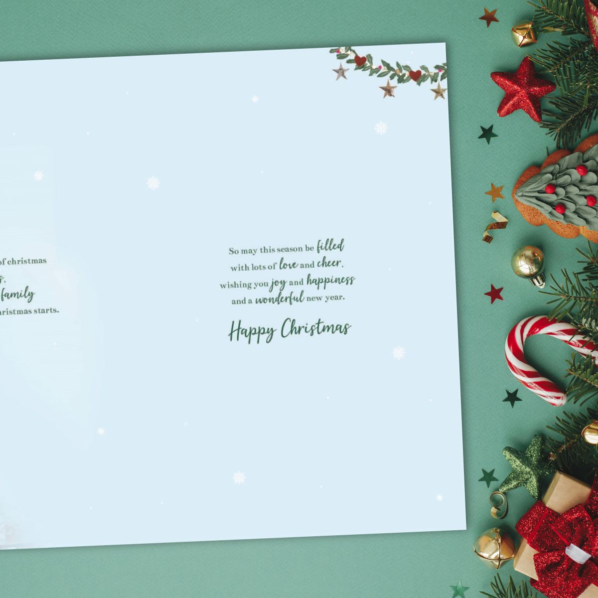 Granddaughter & Family Christmas Card - Essence Fireside