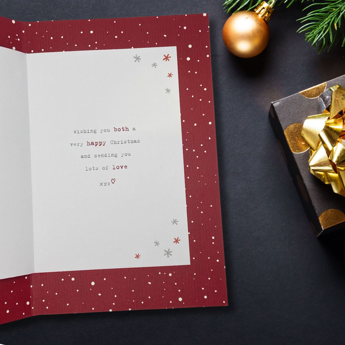 Son & Daughter-In-Law Christmas Card - Boofle Raffia Ribbon