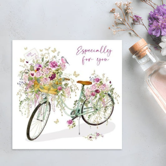 Pizazz Birthday Card - Floral Bike