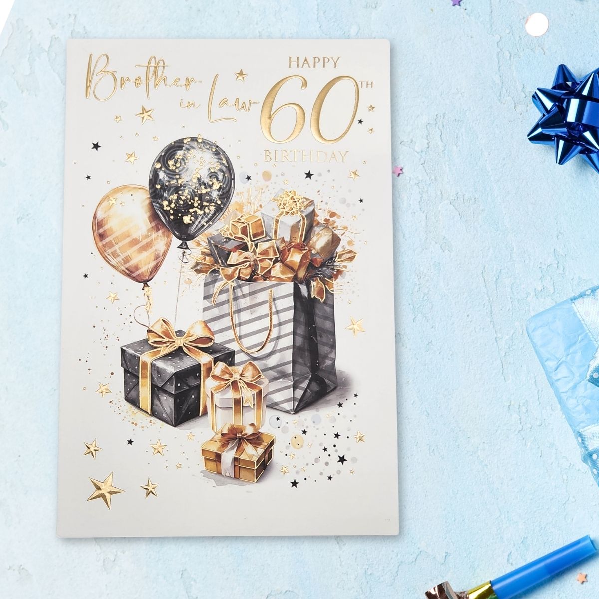 Brother-In-Law 60th Birthday Card - Gifts & Balloons