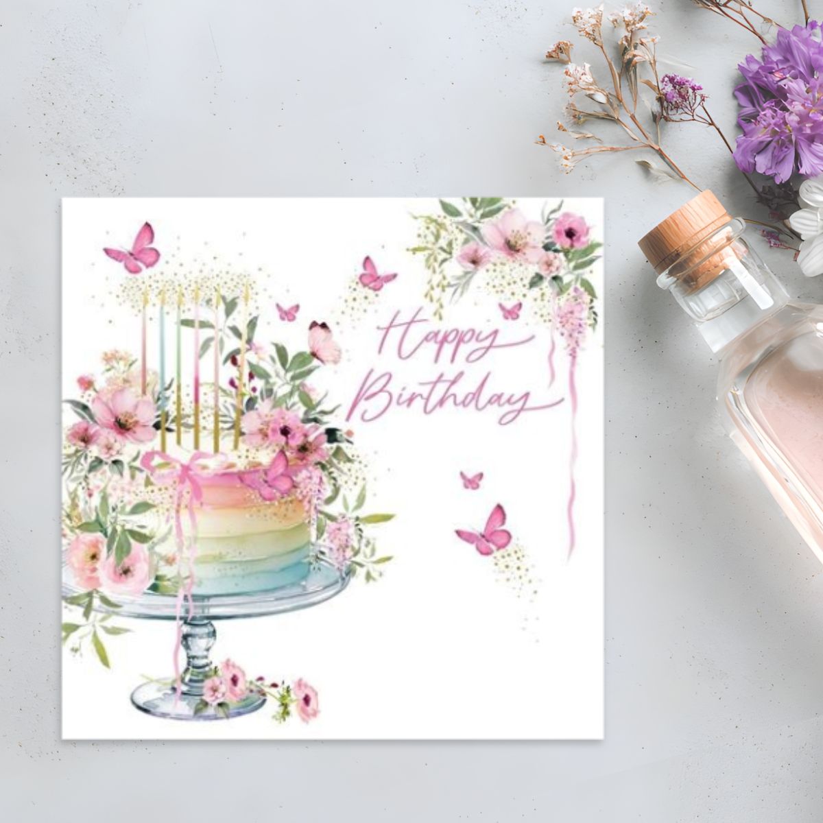 Pizazz Birthday Card - Pretty Layered Cake