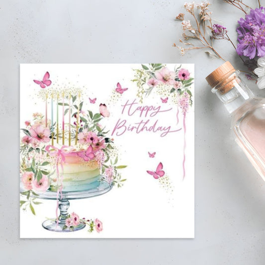 Pizazz Birthday Card - Pretty Layered Cake