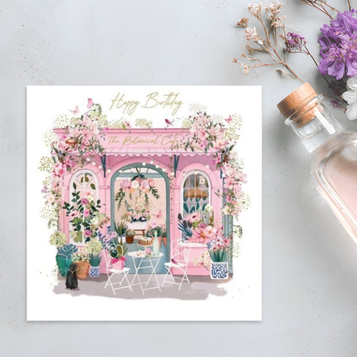 Pizazz Birthday Card - Botanical Cafe