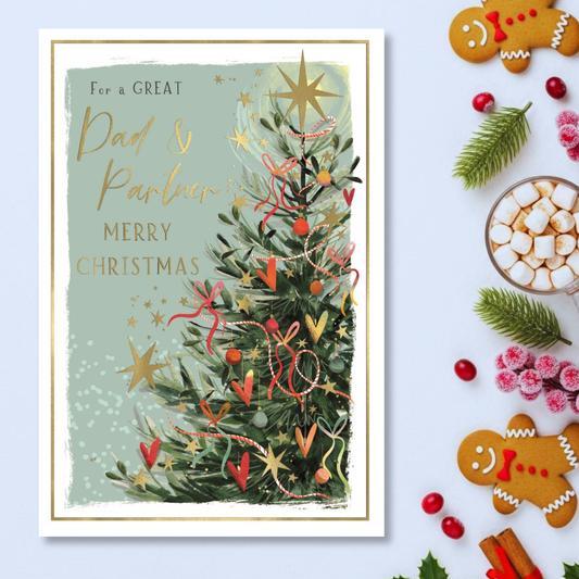 Dad & Partner Christmas Card - Skylight Tree