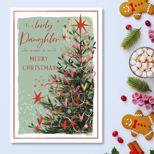 Daughter Christmas Card - Skylight Tree