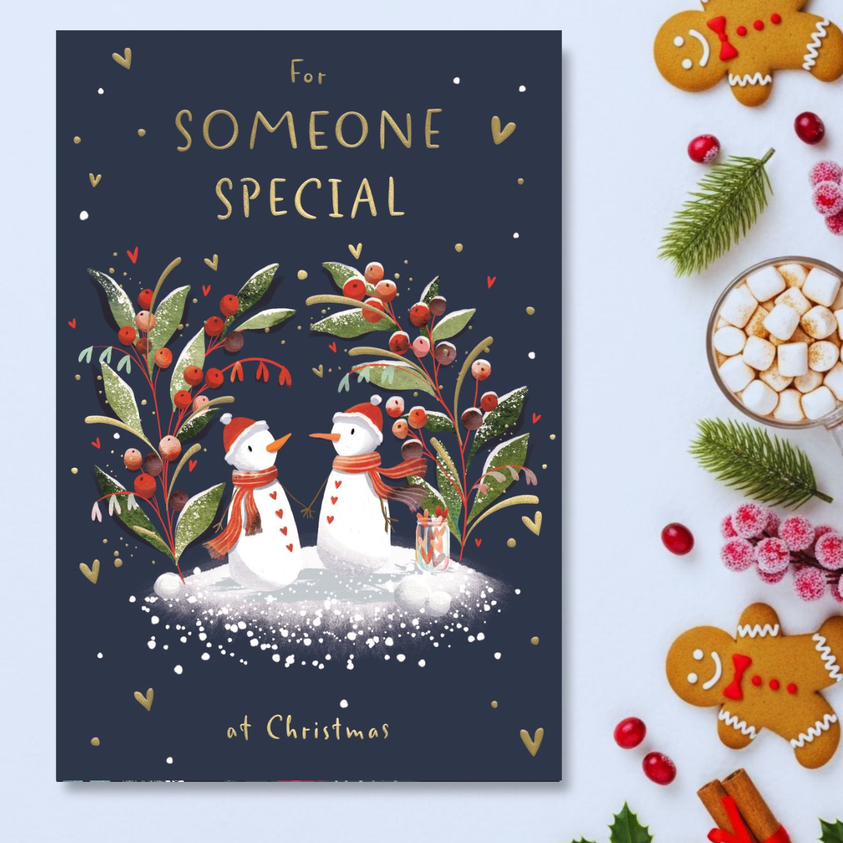 Someone Special Christmas Card - Big World Little Things Snowmen