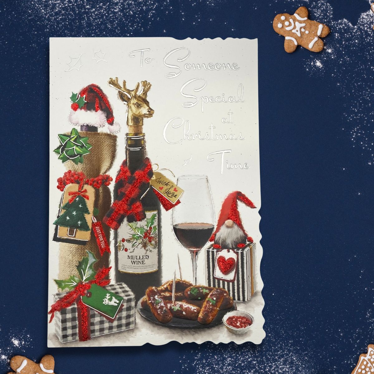 Someone Special Christmas Card - Velvet Wine & Nibbles