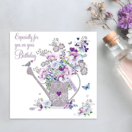 Pizazz Birthday Card - Watering Can