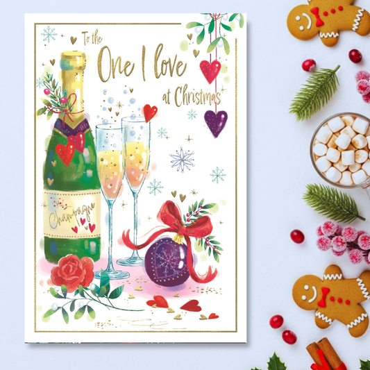 One I Love Christmas Card - Awash With Colour