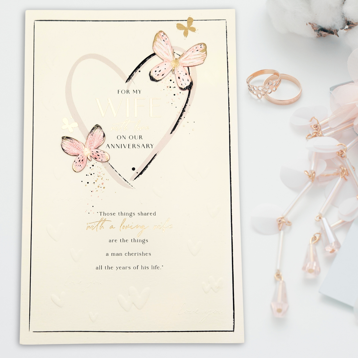 Wife Anniversary Card - Things A Man Cherishes...