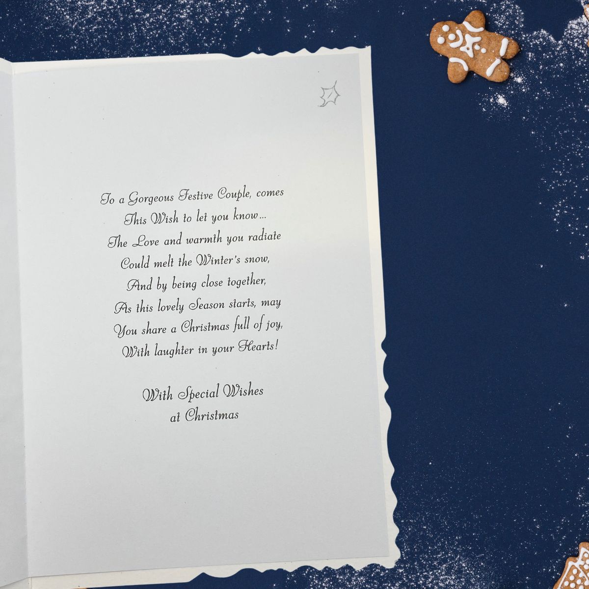 Grandson & Wife Christmas Card - Velvet Geese