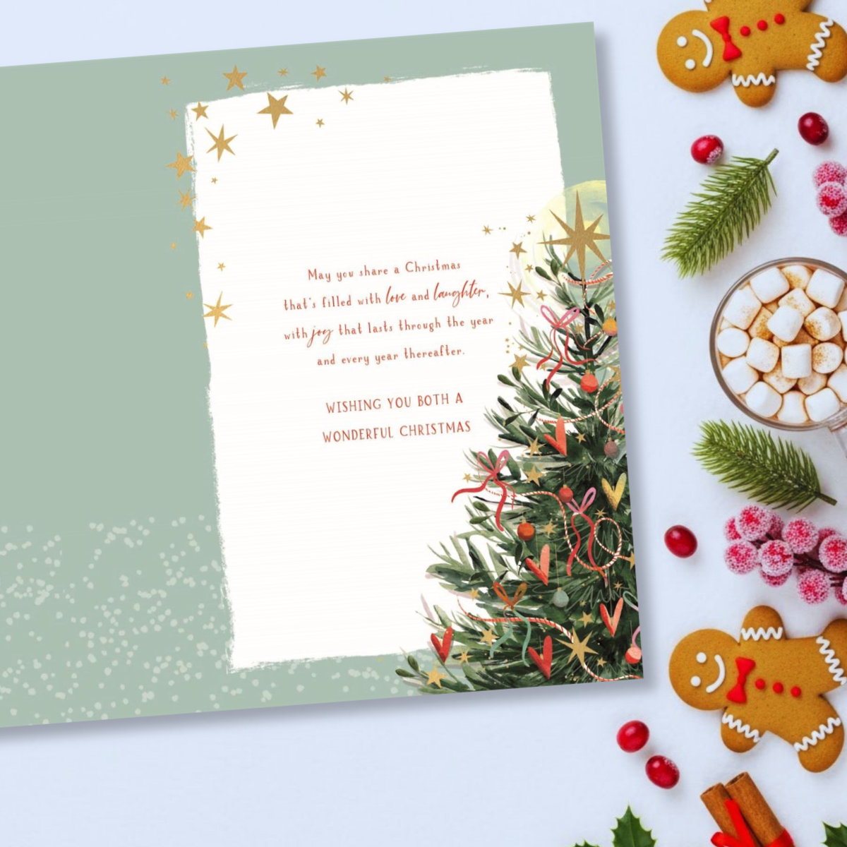 Dad & Partner Christmas Card - Skylight Tree