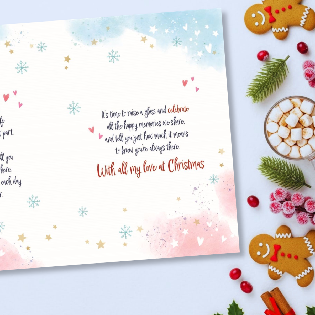 One I Love Christmas Card - Awash With Colour