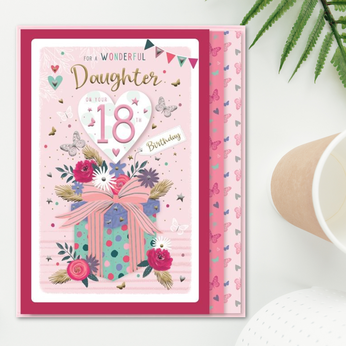 Daughter 18th Birthday Boxed Card - Pavillion Gift & Butterflies