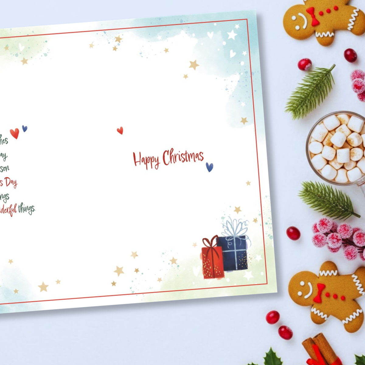 Dad Christmas Card - Awash With Colour
