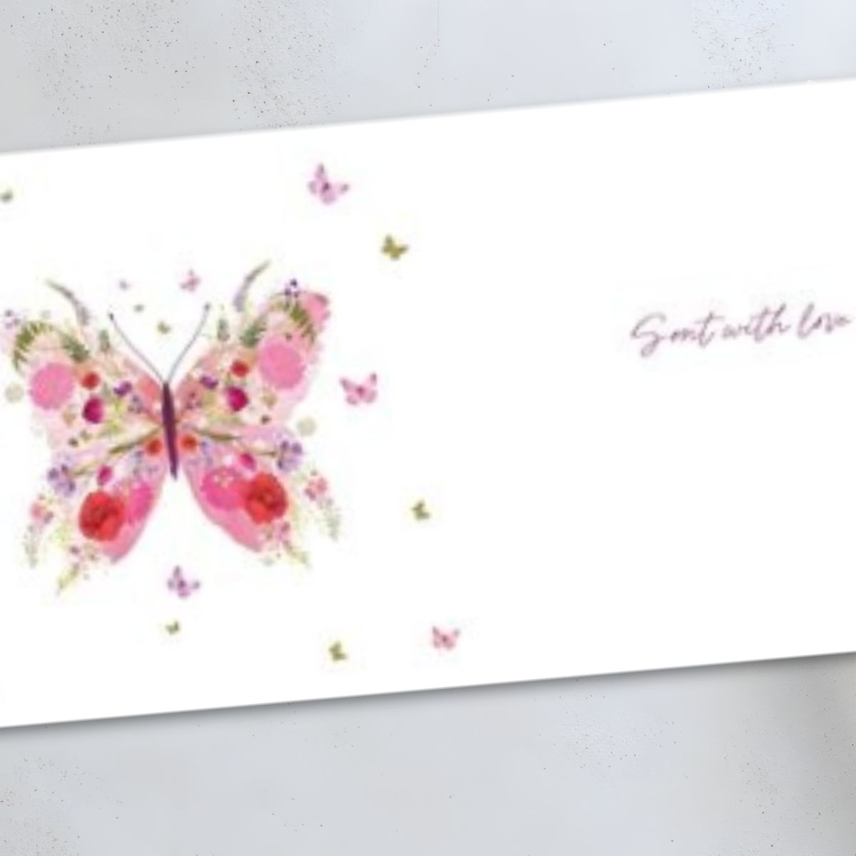 Pizazz Birthday Card - Flower Butterfly