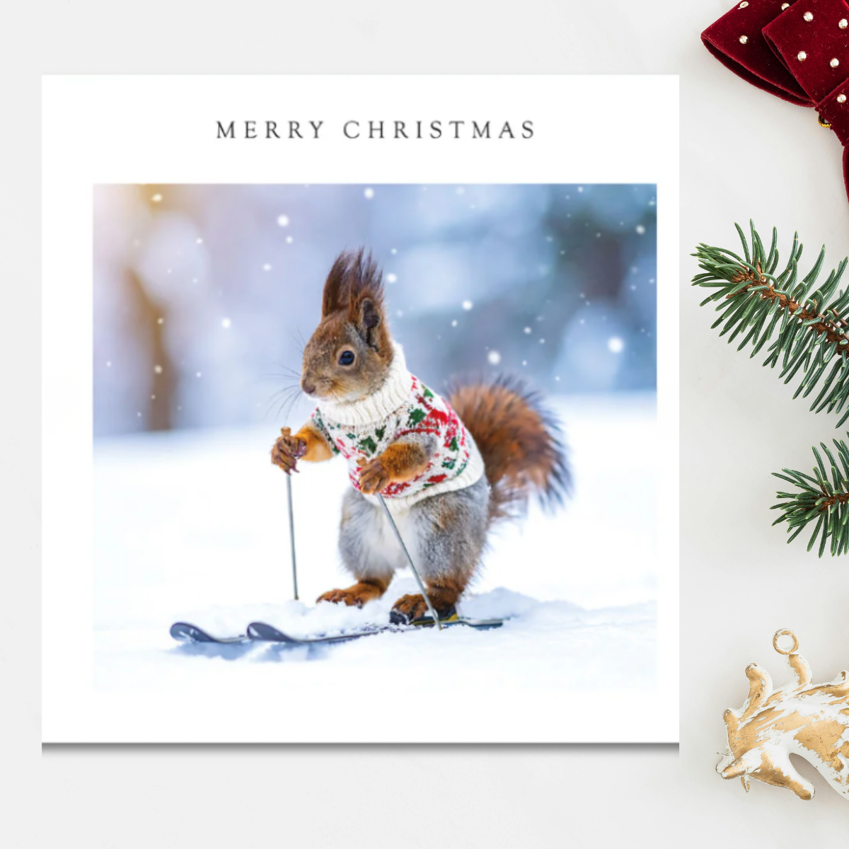 24 x Christmas Cards In Box - Tracks Deluxe Christmas Penguins
