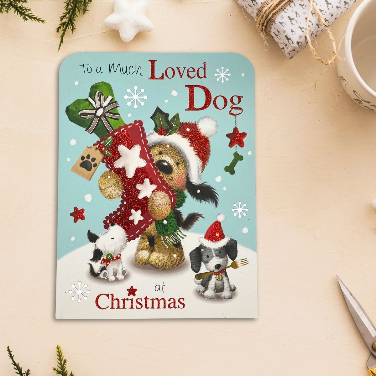 To The Dog Christmas Card - Fudge & Friends