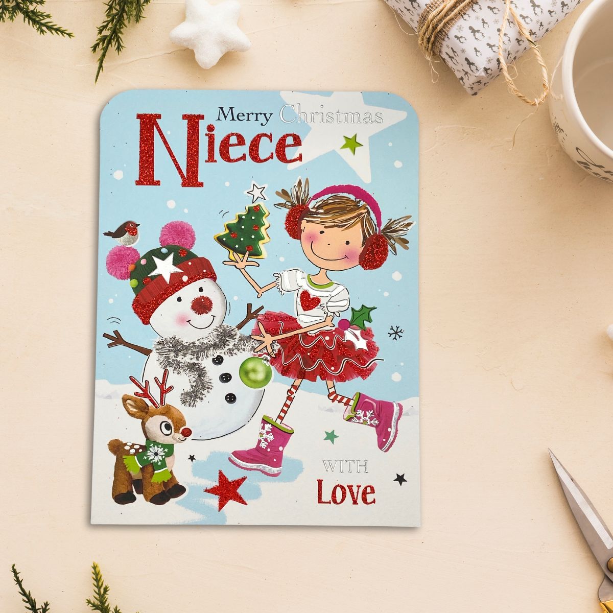 Niece Christmas Card - Twingles