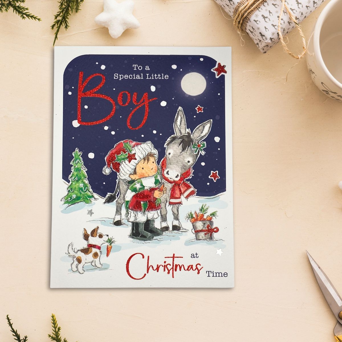 Special Little Boy Christmas Card - Poppets