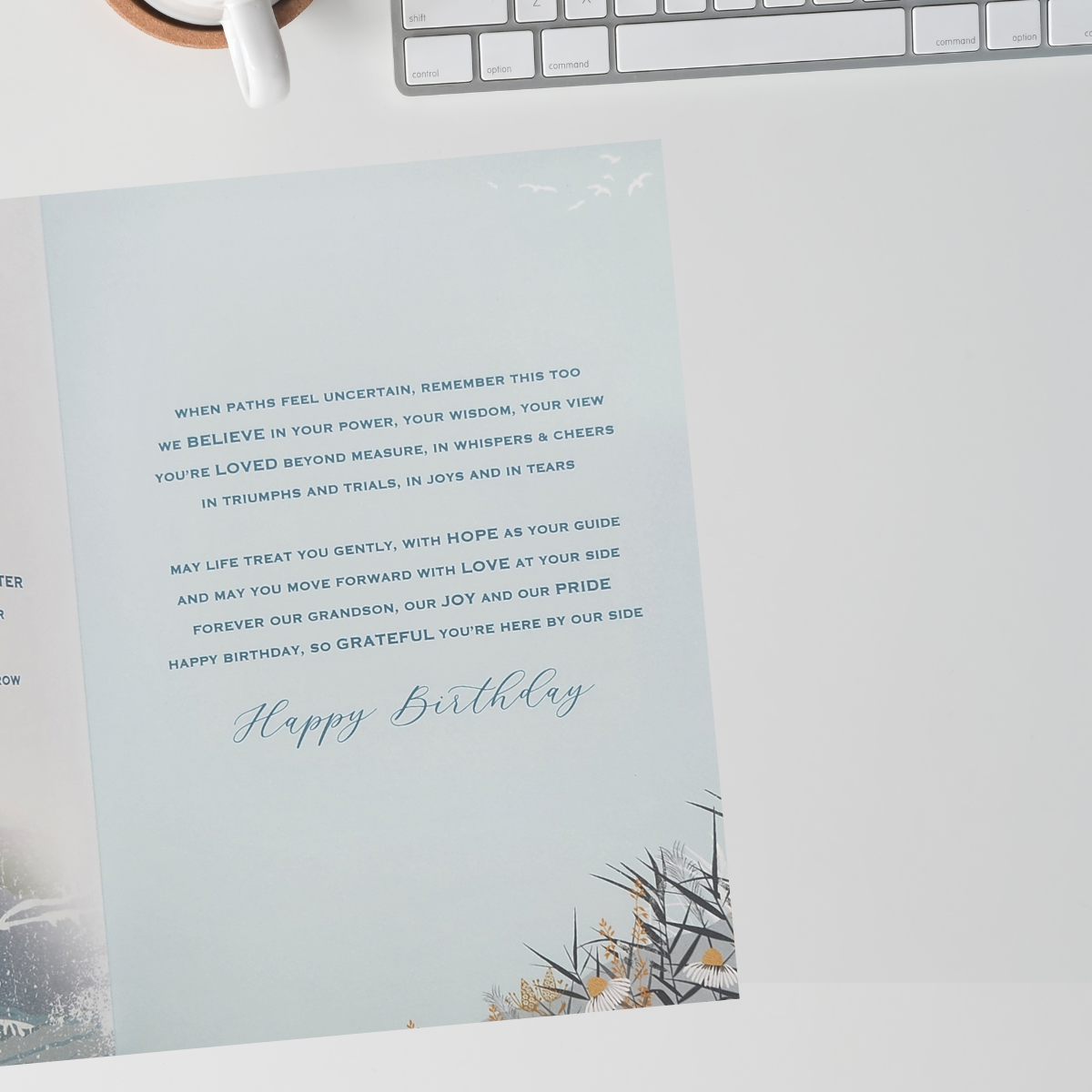 Grandson Birthday Card - Woodland Nature Wallet Card